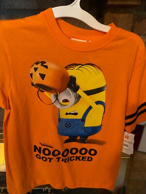 Halloween Despicable Me Minions Got Tricked Youth Boys T-Shirt SIZE MEDIUM