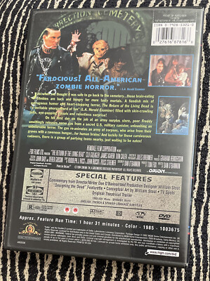 Return of the Living Dead DVD Widescreen and Full Frame cult