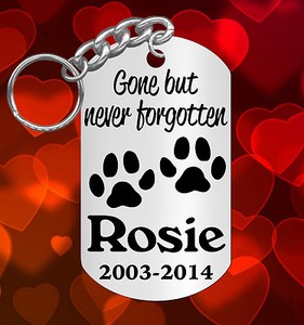 personalized pet memorial keychain