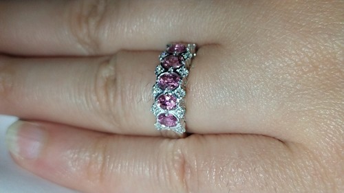 Solid platinum 1.04 carat natural tourmaline diamond ring 7.6 grams pt900 *GIA - Picture 6 of 23