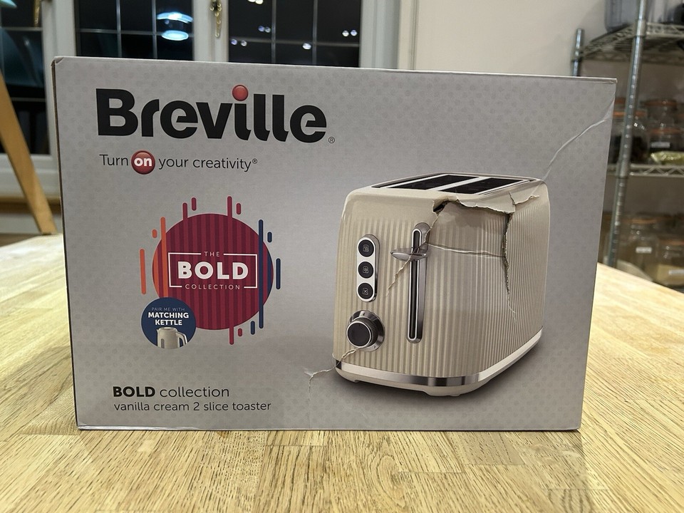 Breville VTR003 Bold 2 Slice Toaster Cream and Silver 5060569673522