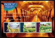 New Zealand 1997 Vineyards - Exhibition Mint MNH Miniature Sheet SC 1433b