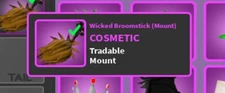 Roblox - World Zero - WZ - Wicked Broomstick Mount