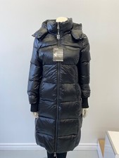 Pajar Womens Solstice Long Channel Quilted Puffer Black Size L Nwt