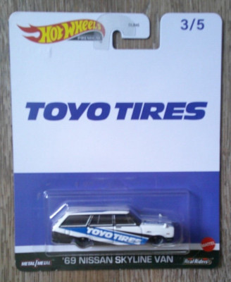 hot wheels premium pop culture speed shop '69 nissan skyline van toyo tires