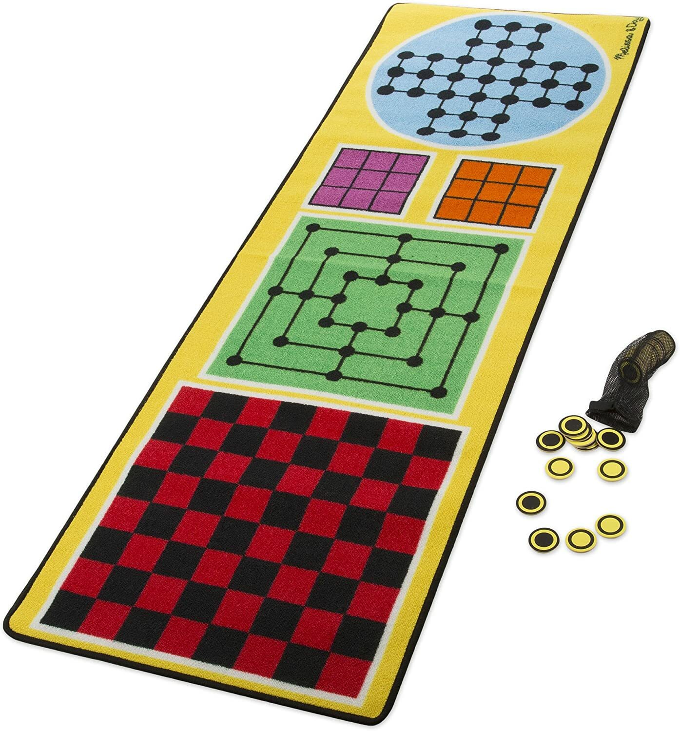 Melissa & Doug Game Rug 4-in-1 Play Time Gift 78.5 x 26.5 inches.