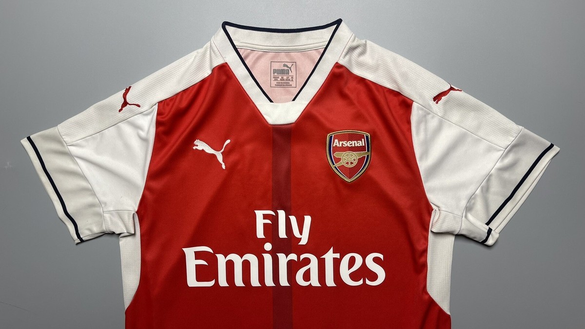 ARSENAL PUMA 2016/2017 FOOTBALL SOCCER HOME JERSEY #11 OZIL SIZE