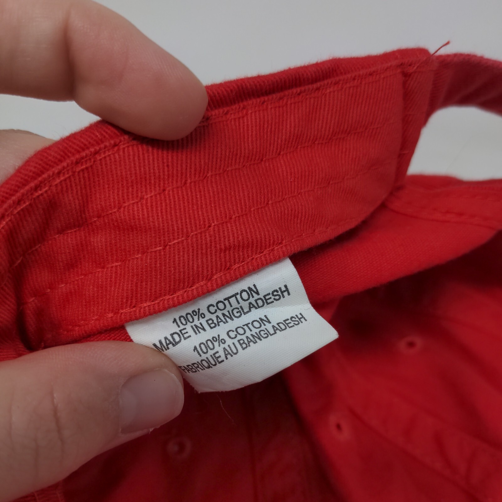 Unbranded Slideback Hat Solid Red One Size Adjust… - image 7