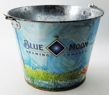 Licensed BLUE MOON BREWING 5 Qt Metal Beer Bottle Can Ice Bucket Official