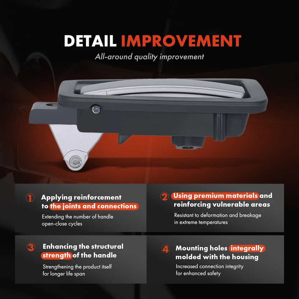 Manija de puerta interior izquierda y derecha 2 piezas para Dodge Durango Dakota Chrysler Aspen Foto 3 de 4