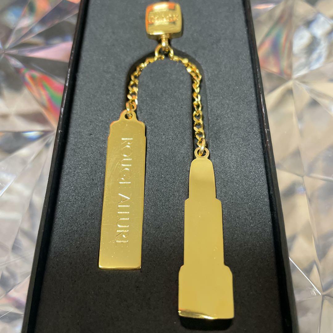 Chanel Lipstick Charm Strap Novelty Rouge Allure Gold Black Chanel Lipstick Charm Strap Novelty Rouge Allure Gold Black