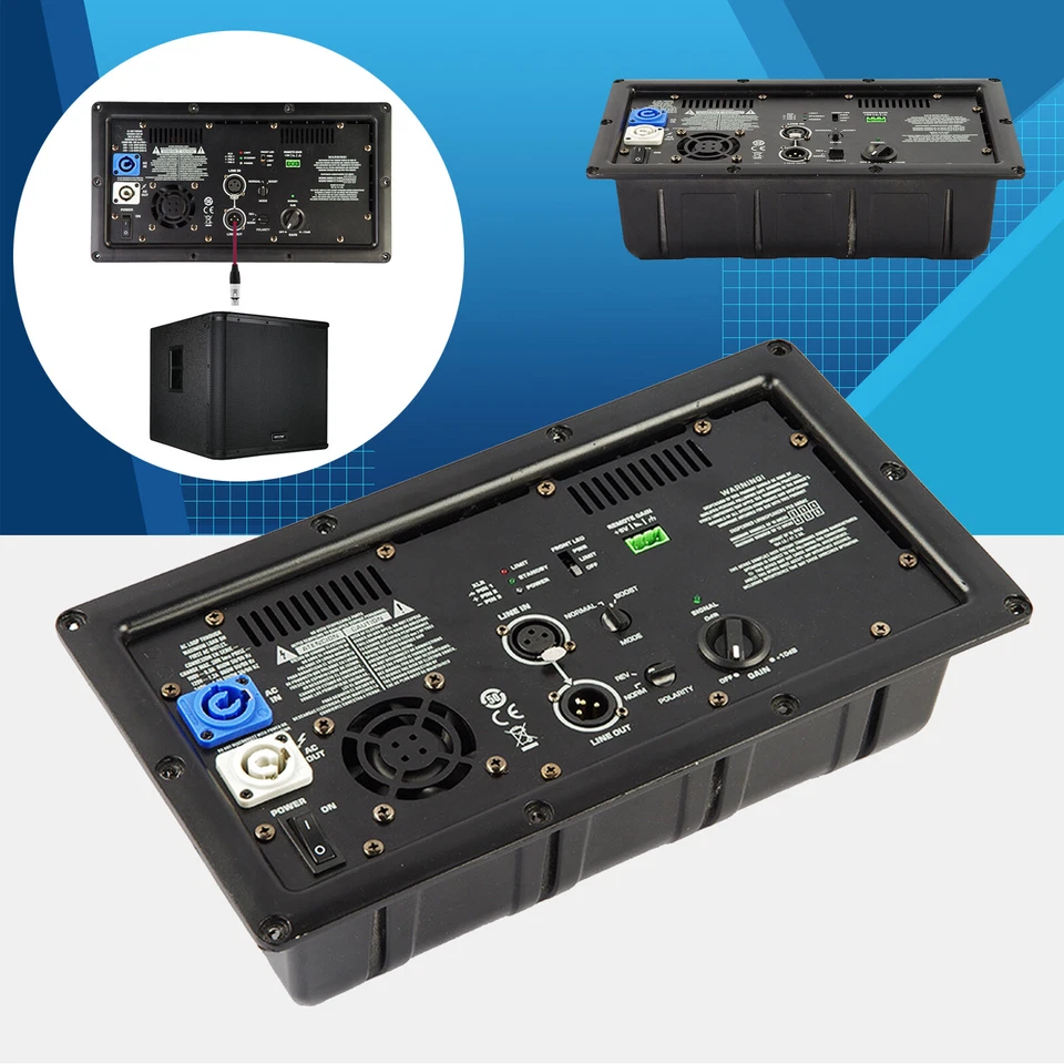 1000W Power Amp Module Subwoofer Continuous Class D Active Power Amplifier - Image 3 of 4