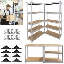 Galvanisé Etagère de Rangement 5 Tablettes Charge Lourde -200CM x 100CM x 50CM