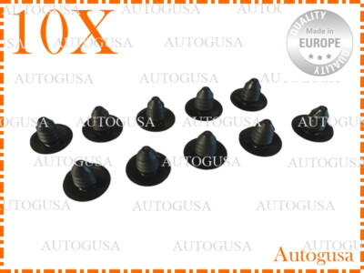 10X VW STOPFEN SATINSCHWARZ FUR TEPPICGVERKLEIDUNG IM KOFFERRAUM 191867199 (303)