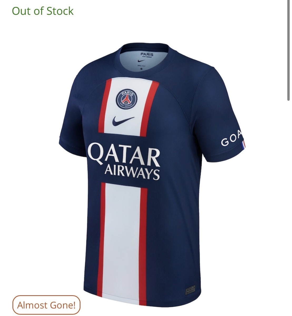 NWT 2022/23 PSG Home Jersey #30 Messi Large L Nike Paris