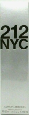 CAROLINA HERRERA 212 NYC DEODORANT SPRAY FOR WOMEN 5.1 Oz / 150 ml BRAND NEW!!!