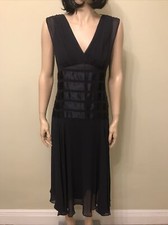 Eliza J 100% Navy Silk Dress Size 10 Brand New w/o Tags