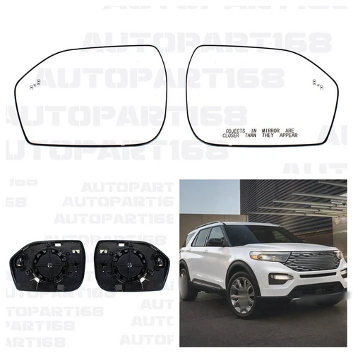 For Ford Explorer 20-23 Left&Right Side Heated/Blind Spot/Mirror Glass