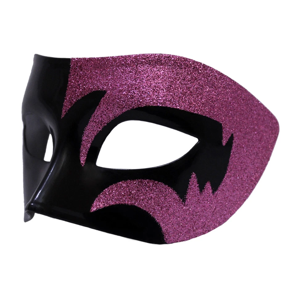 Máscara de Mascarada Veneciana Rosa Mística Brillo y Negro ~ MARDI GRAS BODA PROM Foto 2 de 3