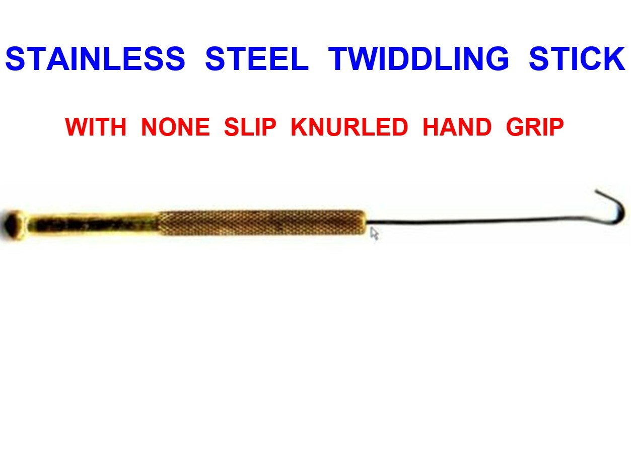 STAINLESS STEEL TWIDDLING STICK FOR DEAD BAIT WIRE TRACE RIG MAKING PIKE FISHING