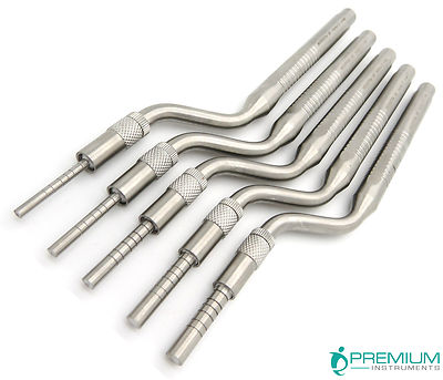 Dental Spreading Curved Osteotomes Adjustable Screws Surgical Set of 5