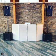 4 Panel White and Silver Plexiglass DJ Facade  DJ Frontboard  Dj Equipment