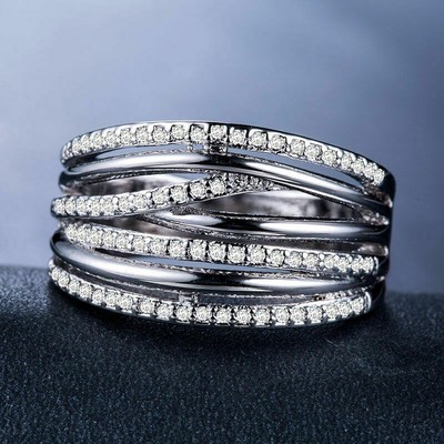 3.00 Ct. Round Cut Moissanite Engagement Ring In 14K White Gold Over.