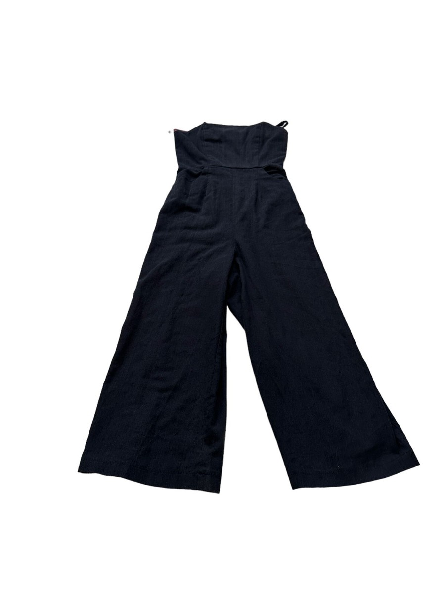 Ally Womens Black Strapless Jumpsuit Size Good Condition