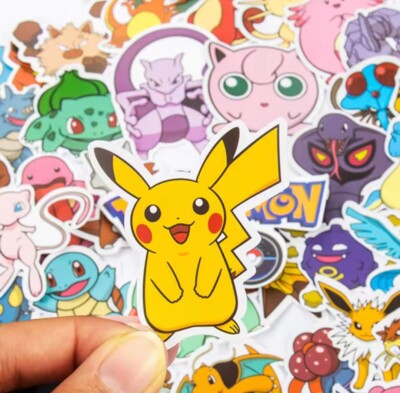 Pokemon Go Themen Sticker 50 Stück groß Jungen Spaß Geburtstag Geschenke Party Spielzeug  
