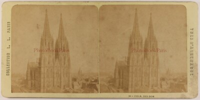 Photo Stéréo Vintage Mayence Allemagne C.1860 - Tirage Original Albumine - Occasion