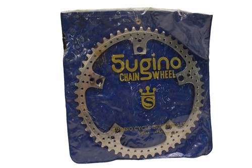 Sugino Messenger 46T Chainring 130 BCD 5-Bolt Black Alloy 46 Tooth