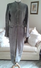 Da Rold Le Cuir Perdum, Grey Maxi Coat, Size Italian 42
