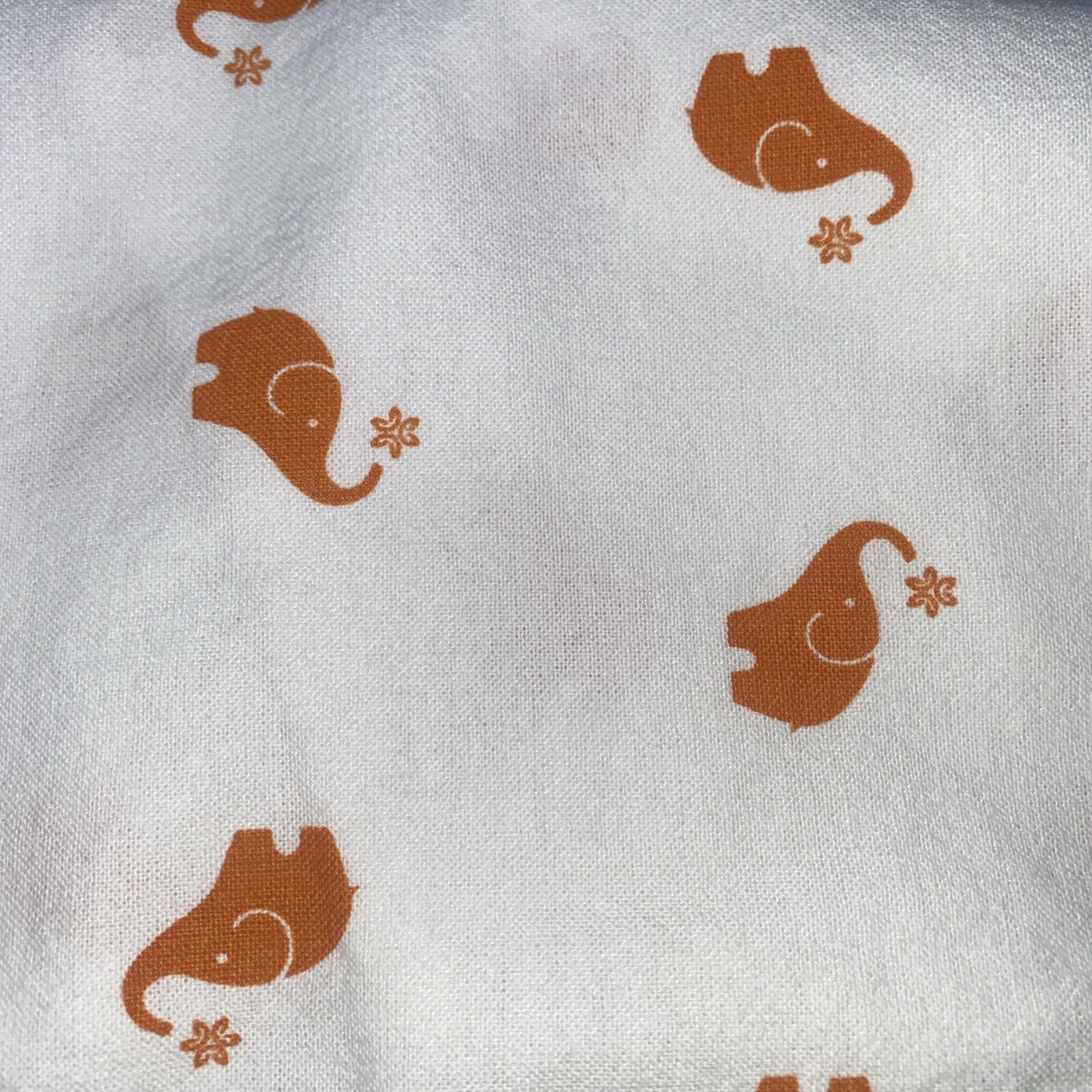 3 Medline Vintage Hospital Baby Blanket Elephant White Orange Receiving