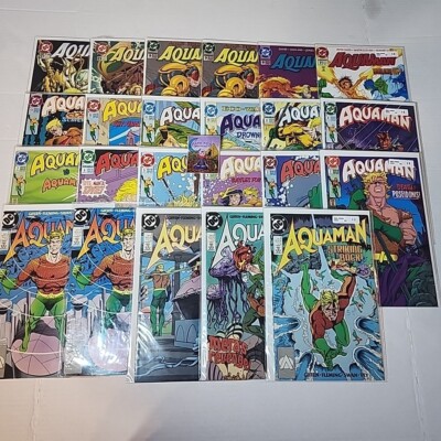 Aquaman Comic Book Lot of 23 DC Comics Peter David 1980s 1990s Collection
