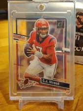 C.J. CJ STROUD 2023 PANINI CLEARLY DONRUSS THE ROOKIES RC #12 #TEXANS QB #OSU :|
