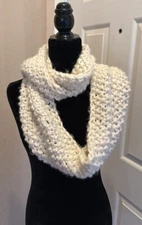 Aeropostale Ivory Infinity Scarf Soft Cozy 34” Doubled 9” Wide