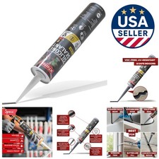 All-Purpose 10.1 oz Black Silicone Sealant - Waterproof, UV  Weather Resistant