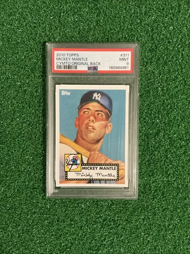 2010 Topps The Cards Your Mom Threw Out Mickey Mantle #311 Original Back PSA 9