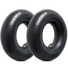 Heavy Duty 16x6.50-8 Inner Tubes with TR-87 Bent Valve Stem, Premium Replacem...