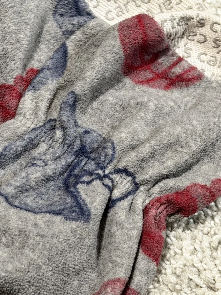 Carter's Niños Niños 1 Pieza Fútbol Deportes Polar Footie Gris Pijama Talla 14 Foto 4 de 4