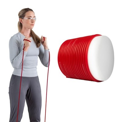 THERABAND Latex Resistance Tubing, Red, 25 Foot, Level 2 / Medium - Red