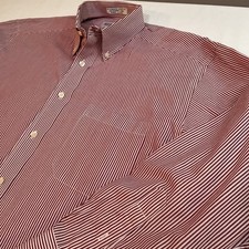 Givenchy Monsieur Button Up Shirt Mens 16 32/33 Long Sleeve Striped Red