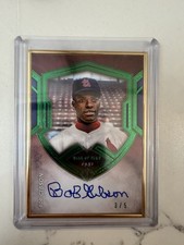 2020 Topps Museum Collection Museum Gold Framed Autograph Bob Gibson 3/5 HOF MNT