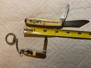 vintage orginal old planters peanut knife & knife keychain