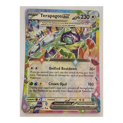 Pokemon TCG Terapagos ex Stellar Crown 128/142 Double Rare Holo NM