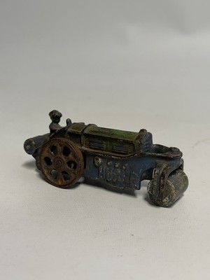 VINTAGE Hubley Cast Iron Huber Road Roller Vehicle 4 1/2 IN CONSTRUCTION TRUCK