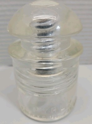 Vintage Pyrex Clear Glass Insulator Mold Code NDD T.M. REG.U.S.PAT.OFF.