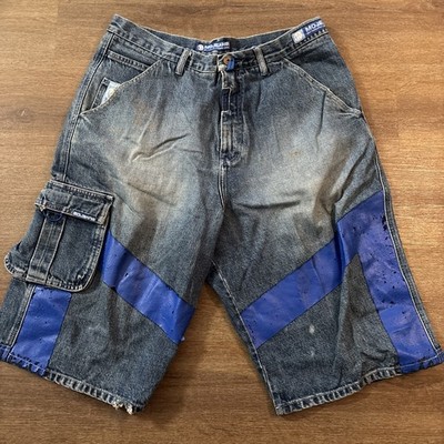 Maurice Malone Mojeans Vtg 90s Hip Hop Skater Denim Baggy Shorts