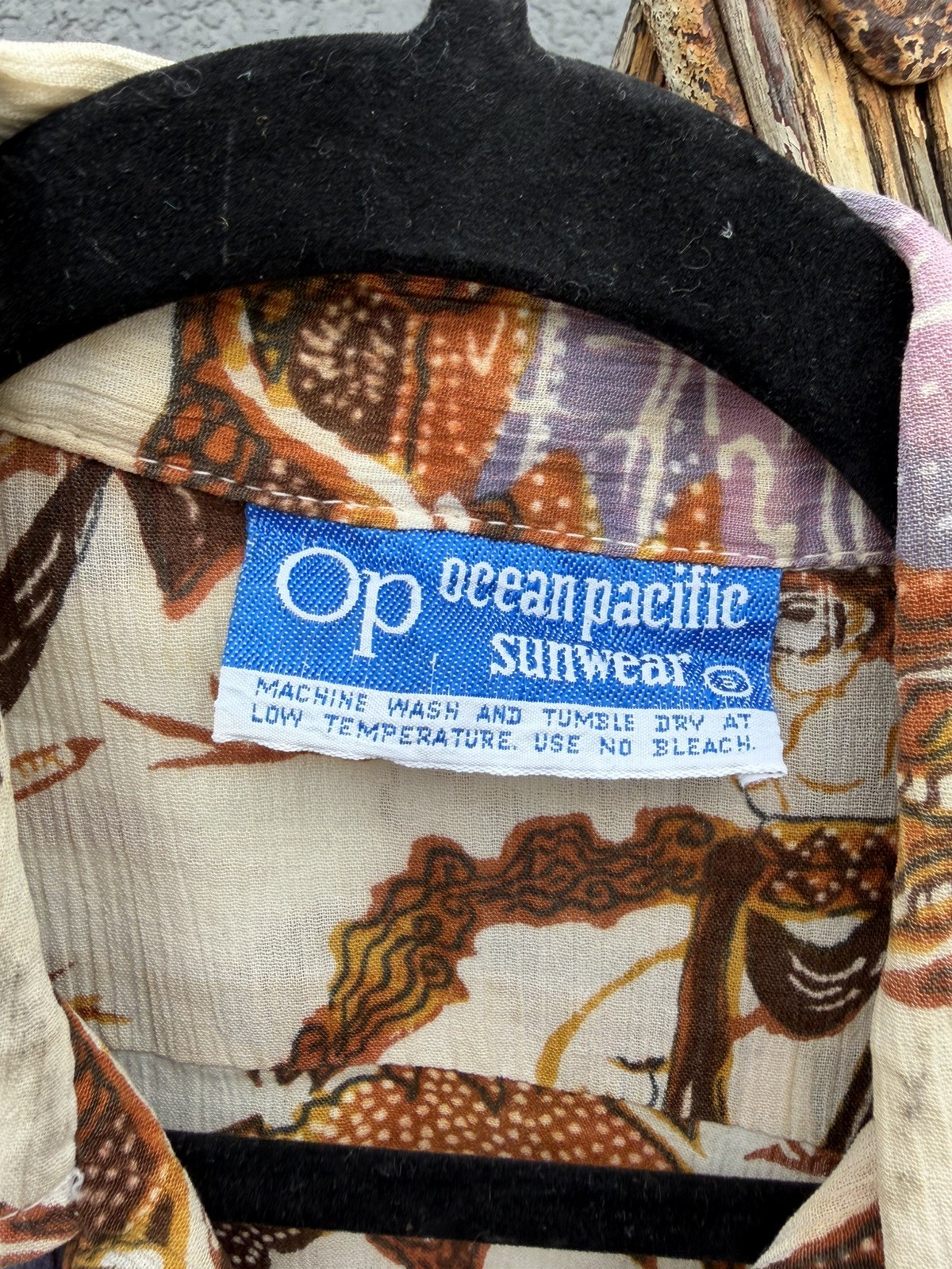 Vintage 70s OP Ocean Pacific Sunwear Shirt Hawaiian Aztec Native Print Sz Small image 6