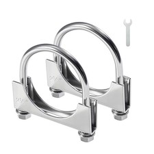Heavy Duty U Bolt Exhaust Clamp 1/Inch Stainless Steel U Muffler 2.5" 2